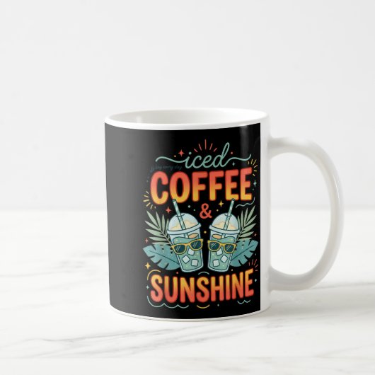 レトロ アイスコーヒー 陽ざし 楽しい 夏 コーヒーマグカップ (右)