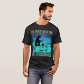 レトロ アイスフィッシングがいい Tシャツ (正面フル)