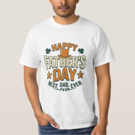 レトロ アイリッシュ セントパトリックのテーマ ハッピーファーザーズデー Tシャツ