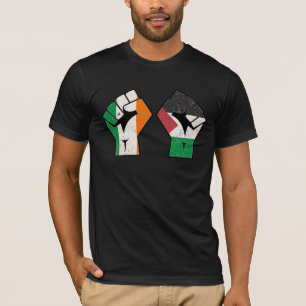 レトロ アイルランド パレスチナ連帯の拳 革命 Tシャツ