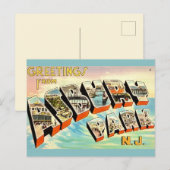 レトロ アズブリー パーク ニュージャージー州 ポストカード (正面/裏面)