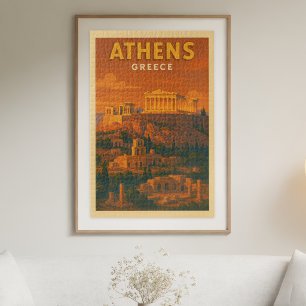 レトロ アテネ ギリシャ 旅行 ジグソーパズル