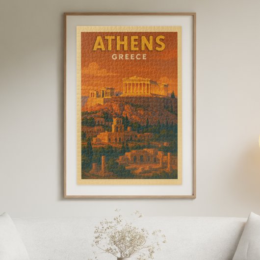 レトロ アテネ ギリシャ 旅行 ジグソーパズル