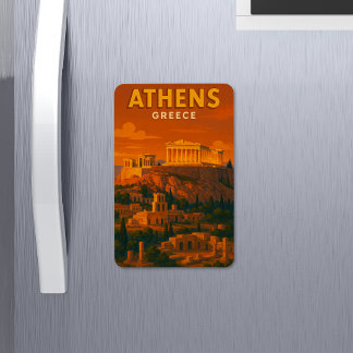 レトロ アテネ ギリシャ 旅行 マグネット