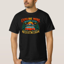 レトロ アドベンチャー キャンピング Tシャツ