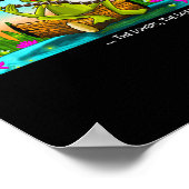 レトロ アニマル ユーモア名言 恋人たち 夢想家と私 ポスター (角)