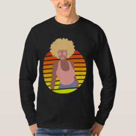 レトロ アフロ クイーン - アフリカ系アメリカ人女性 Tシャツ