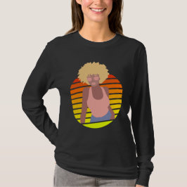 レトロ アフロ クイーン - アフリカ系アメリカ人女性 Tシャツ