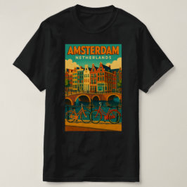 レトロ アムステルダム オランダ Tシャツ