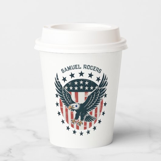レトロ アメリカン イーグル 紙コップ (裏面)