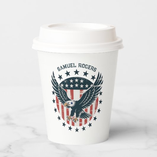 レトロ アメリカン イーグル 紙コップ (正面)