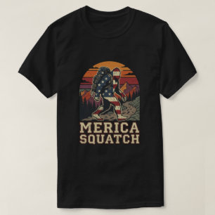 レトロ アメリカ ビッグフット サスクワッチ ネイチャー Tシャツ