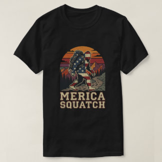 レトロ アメリカ ビッグフット サスクワッチ ネイチャー Tシャツ