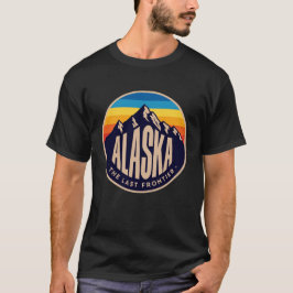 レトロ アラスカ ラストフロンティア マウンテンバッジ Tシャツ
