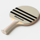 レトロ アラバスター スリー アクロス ストライピング with ネーム 卓球ラケット (正面アングル)