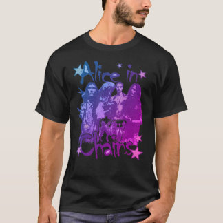 レトロ アリス・イン・チェインズ スター グラフィックス ロックバンド Tシャツ