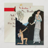 レトロ アンチ バレンタインデー パーティー ワックス シール モノグラム 招待状 (正面/裏面)