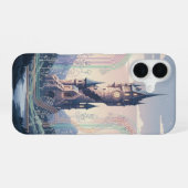 レトロ・アーケード風の魔法使いの塔 iPhone 16ケース (裏面横)