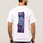レトロ アーケード コイン投入で続行 人生ゲーマーT Tシャツ (裏面)