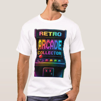 レトロ アーケード コレクター ビンテージ 80年代 ゲーミング Tシャツ