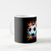 レトロ アーケード サッカー Ll コーヒーマグカップ (正面左)