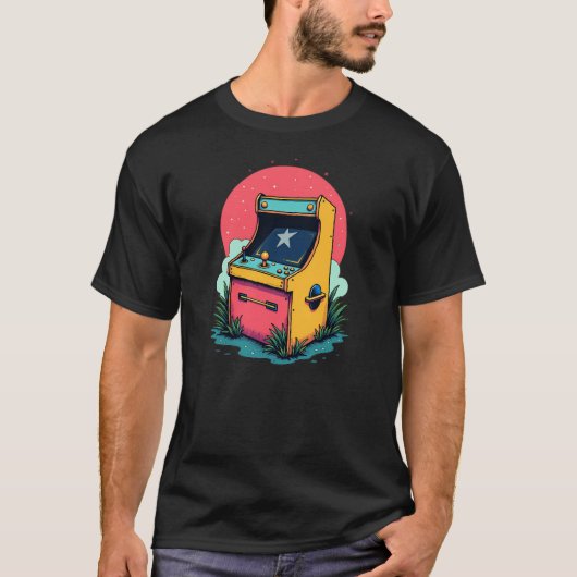 レトロ アーケード マシン Tシャツ (正面)