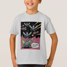 レトロ アーケード マンティ エイリアン ピクセル アート - おもしろ 防衛 Tシャツ