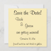 レトロ アートデコ ウェディング ブライド グルーム セーブ・ザ・デート 招待状 (裏面)