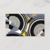 レトロ アートデコ ヴィンテージ アブストラクト サークル パターン 名刺 (裏面)