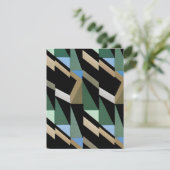 レトロ アートデコ ヴィンテージ ダイヤモンド トライアングル パターン (スタンド正面)