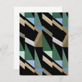 レトロ アートデコ ヴィンテージ ダイヤモンド トライアングル パターン (正面/裏面)