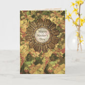 レトロ/アールデコの幸せな母の日カード カード (黄色い花)
