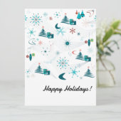 レトロ・ア・ゴーゴー・クリスマス　フラット　ホリデーカード シーズンカード (スタンド正面)