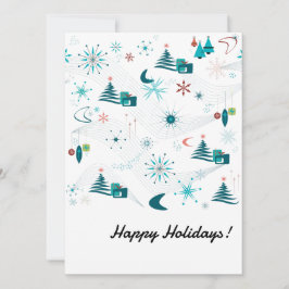 レトロ・ア・ゴーゴー・クリスマス　フラット　ホリデーカード シーズンカード