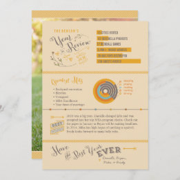 レトロ·イン·レビュー·クリスマス·カード-インフォグラフィック 招待状