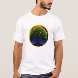 レトロ・ウィスパー・ひまわり – 手描き風ボタニカル Tシャツ