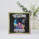 レトロ ウィッチ ビューティー ハロウィン カード (スタンド正面)