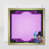 レトロ ウィッチ ビューティー ハロウィン カード (裏面)