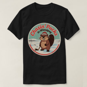 レトロ ウィニペグ ビーバー ホッケー Tシャツ