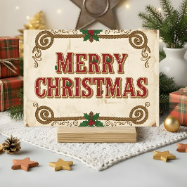 レトロ・ウェスタン メリー・クリスマス シーズンカード