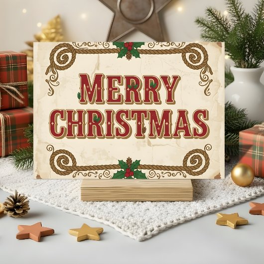 レトロ・ウェスタン メリー・クリスマス シーズンカード