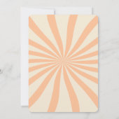 レトロ ウェーブ ディスコ ボール ミュージカル オレンジ 誕生日 招待状 (裏面)