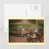 レトロ、エアポートカクテルラウンジヴィンテージ ポストカード (正面/裏面)
