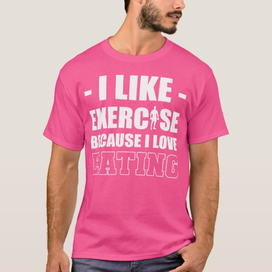 レトロ エクササイズ好き フードラバー ギフト Tシャツ (正面)