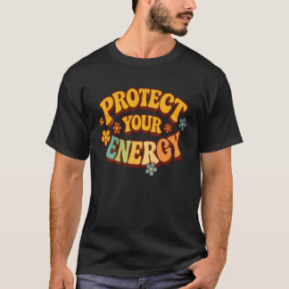 レトロ エネルギーを守ろう ポジティブ 引用Tシャツ Tシャツ
