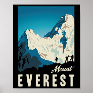 レトロ エベレスト登山 旅行ポスター ギフト ポスター