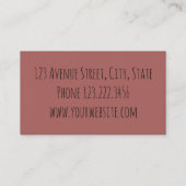 レトロ、エレガントな花柄ヴィンテージ 名刺 (裏面)