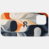 レトロ オレンジ 黒 グレー iPhone カー Case-Mate iPhoneケース (裏面 (横))