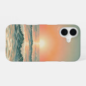 レトロ オーシャン ホライズン iPhone 16ケース (裏面横)
