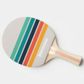 レトロ オーシャン レインボー アクロス ストライプ  名前入り 卓球ラケット (横)